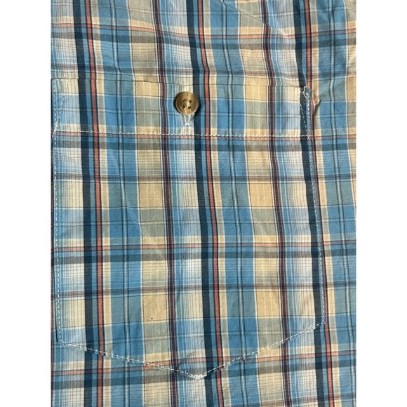 Wrangler 20X Mens Blue Plaid Short Sleeve Button Down Shirt Size Medium‎ - Picture 6 of 7